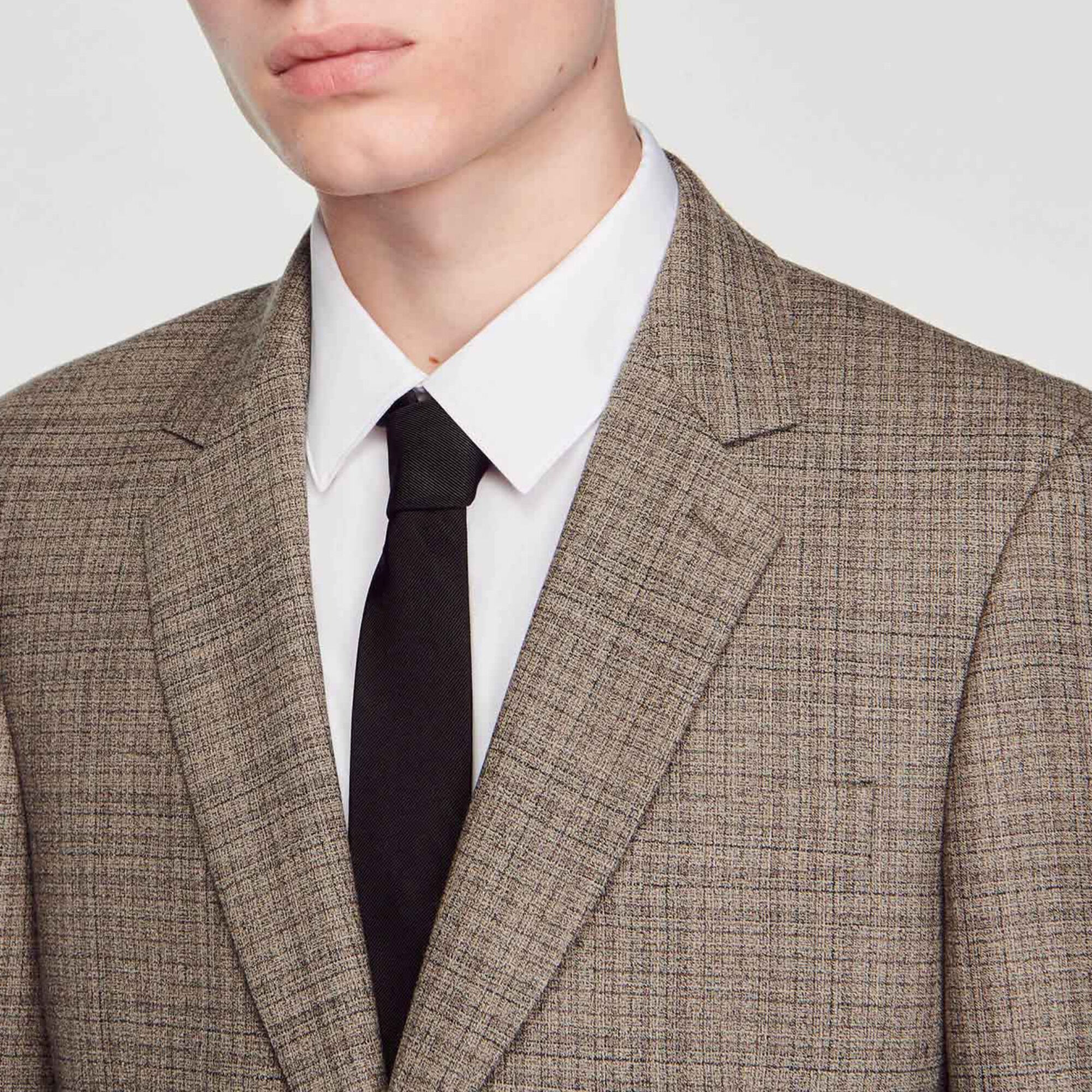 Sandro Parisサンドロ・パリ　ウールジャケットコート　ベージュ　36 Sandro Parisサンドロ・パリ ウールジャケットコート ベージュ 36