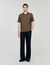 Knitted polo shirt with zip collar