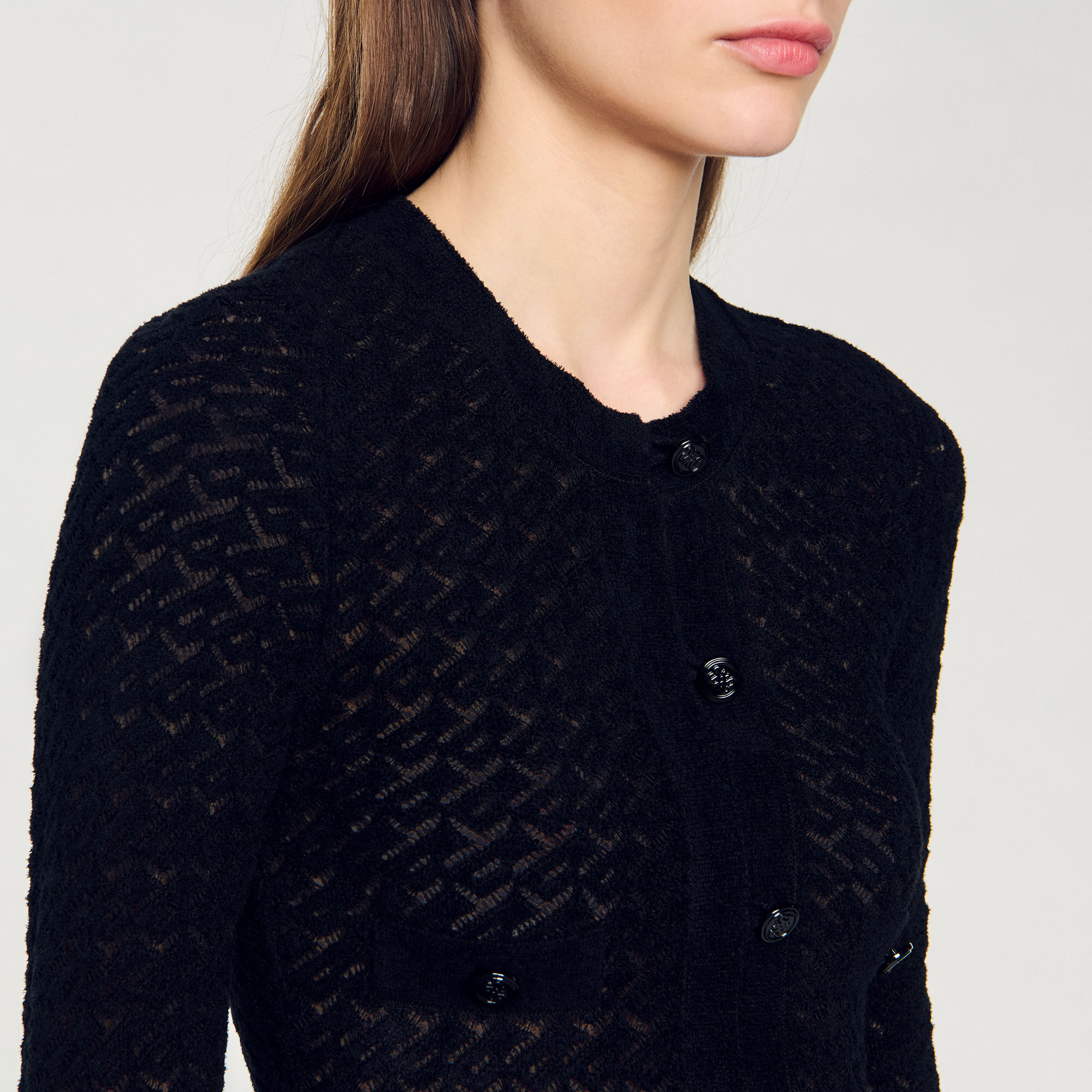 ー品販売  dress maxi knit Velvet-effect black Women For gray / ワンピース