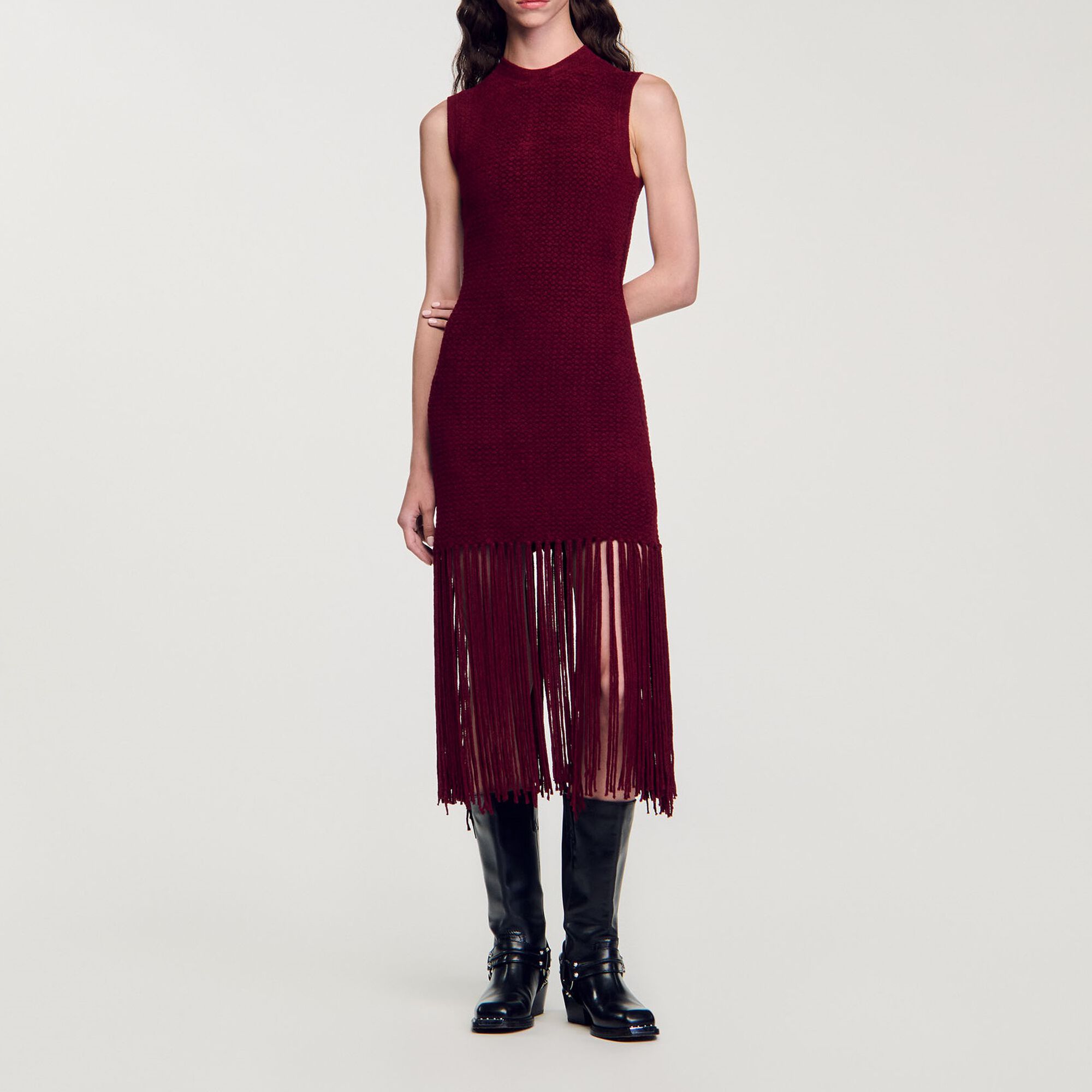 Velvet knit dress