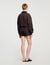 Cropped dual-fabric jacket