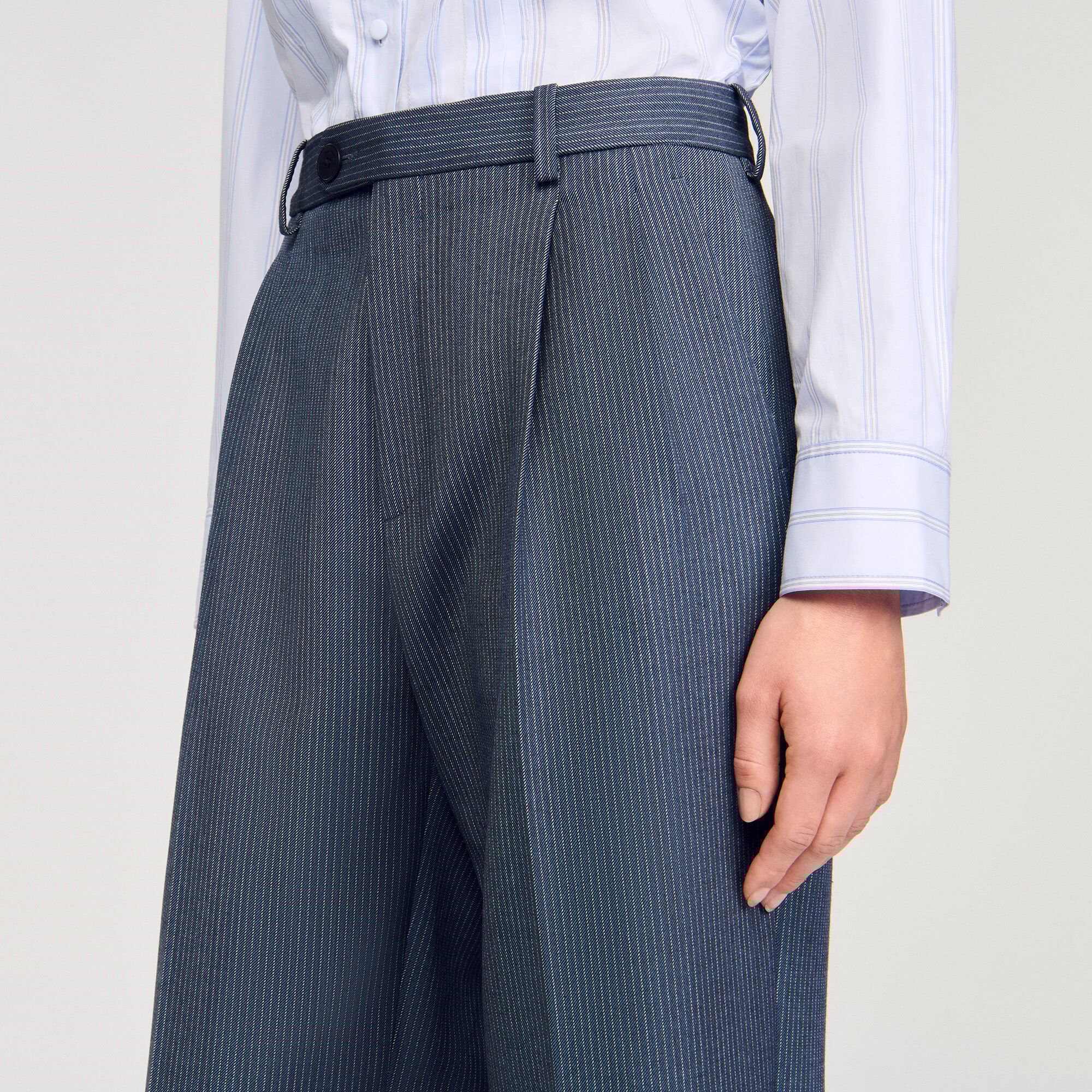 Striped trousers