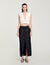 Satin-effect crop top
