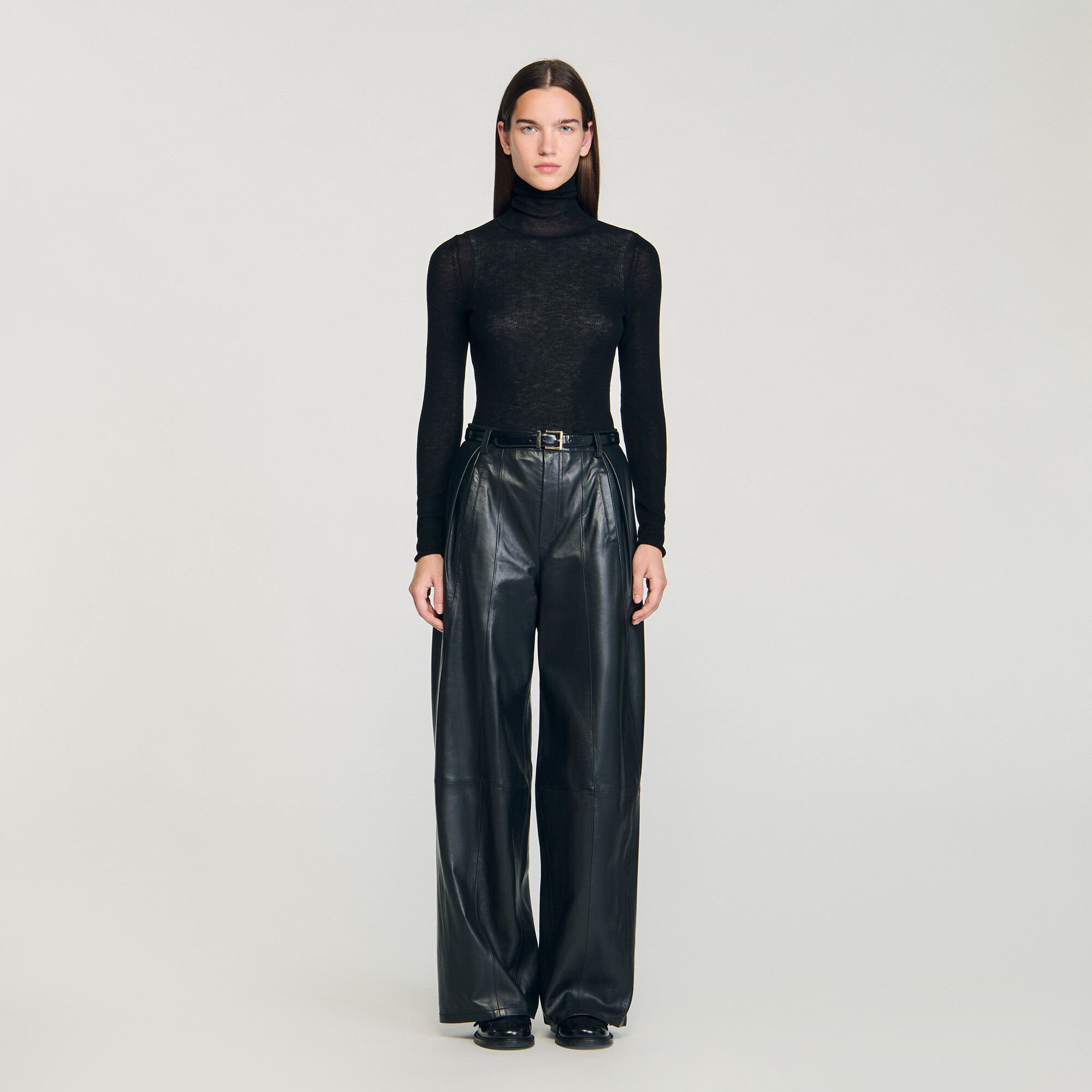 Layered turtleneck sweater