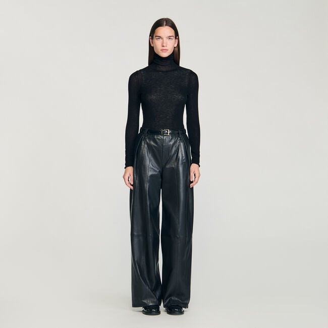 Layered turtleneck sweater
