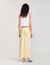 Long satin-effect skirt