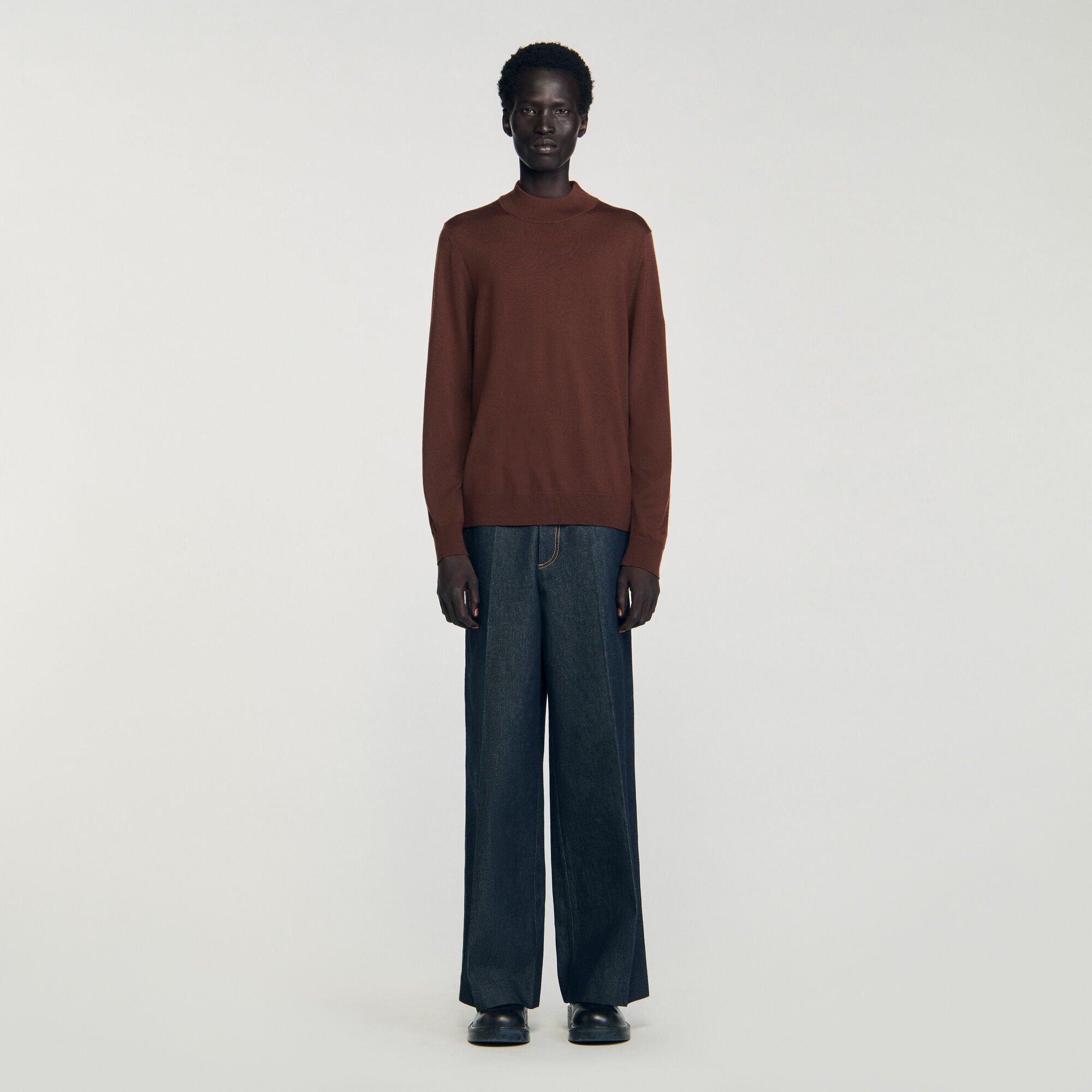 Wool sweater with high neck Wool sweater with high neck