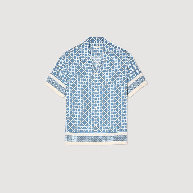 Square Cross motif flowing blouse