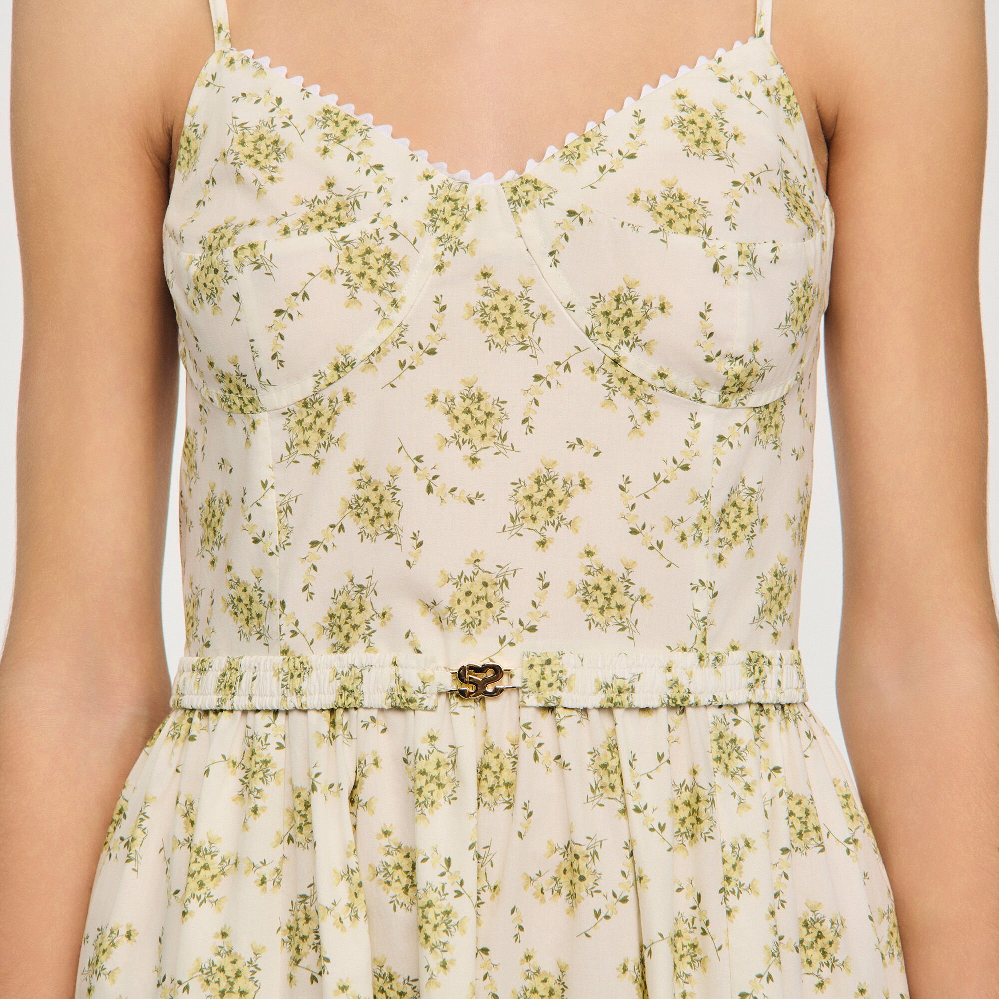 Floral midi dress with straps