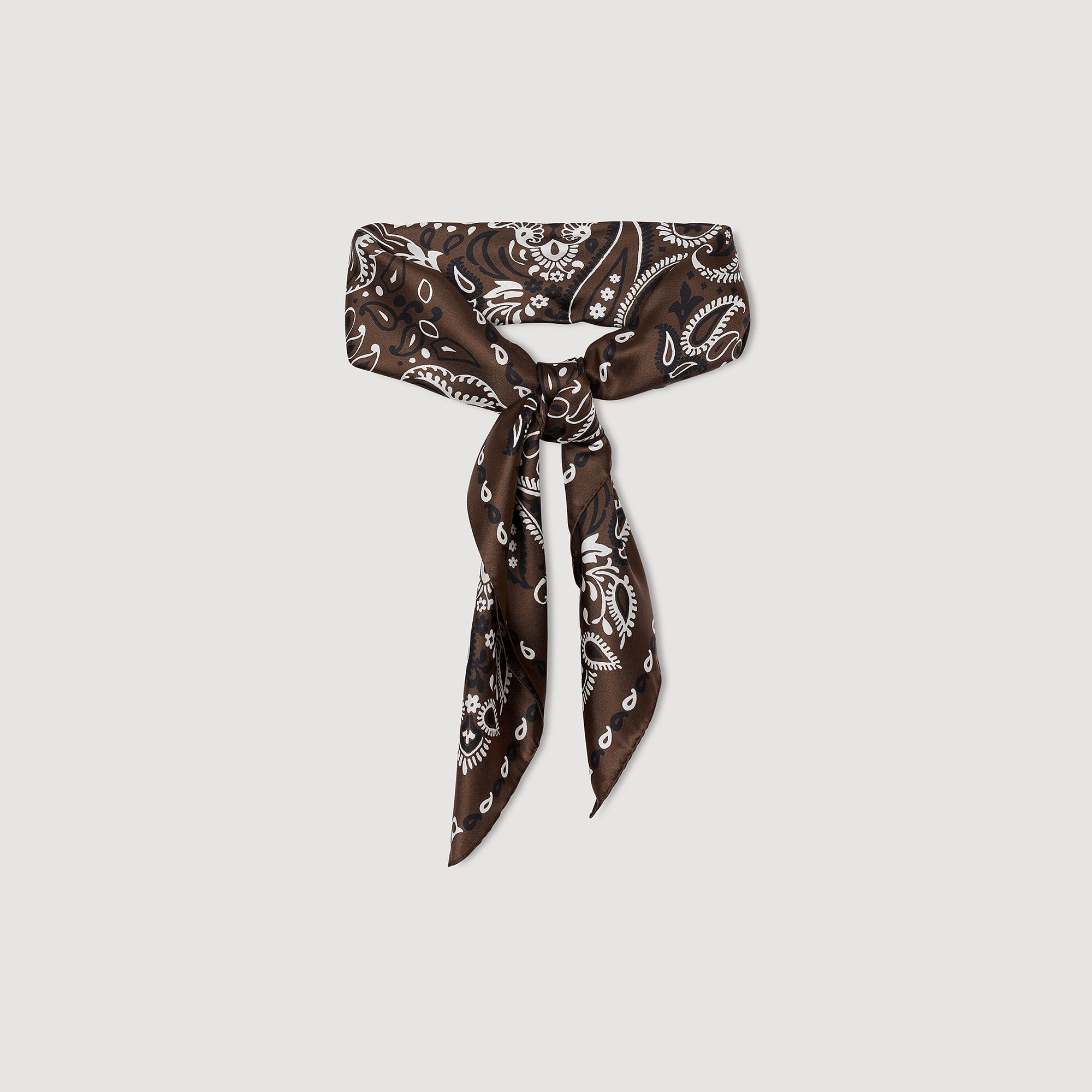 Silk bandana print scarf