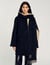 Wool coat with scarf