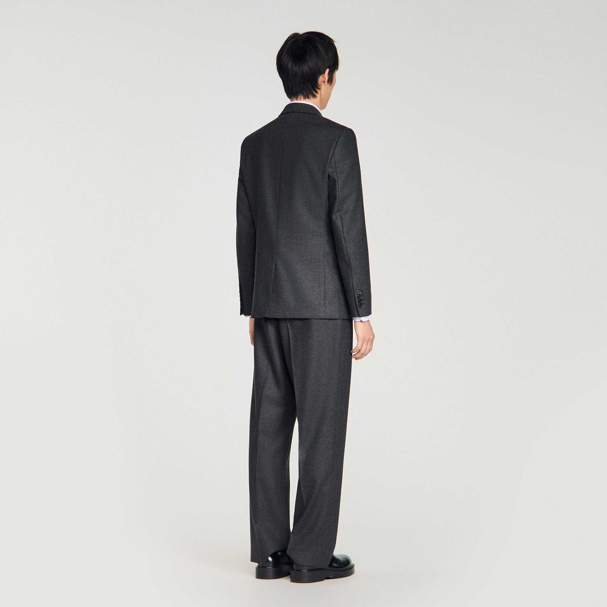 Tailored Virgin Wool Suit Jacket