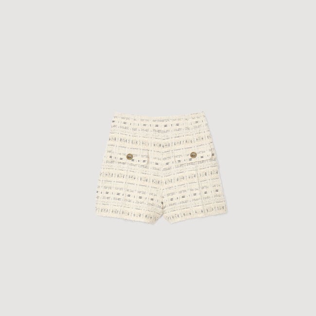 Decorative tweed shorts