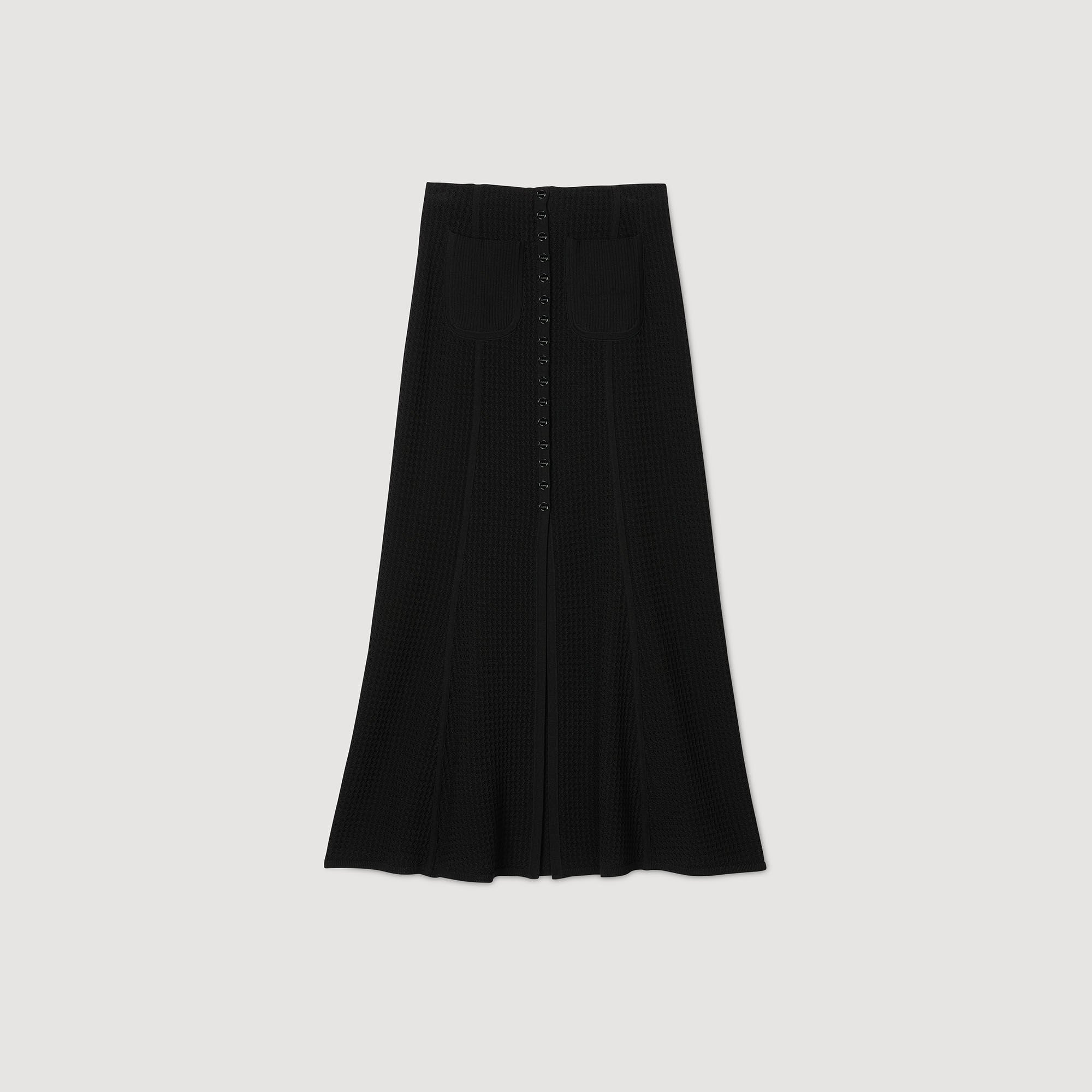 Maxi decorative knit skirt