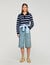 Striped polo sweater