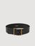 Wide leather belt