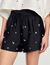 Rhinestone wide-leg shorts