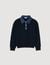 sweater with denim collar