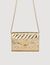 Crackled leather crossbody bag