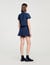 Rounded hem buttoned crop top