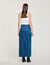 Rhinestone denim maxi skirt