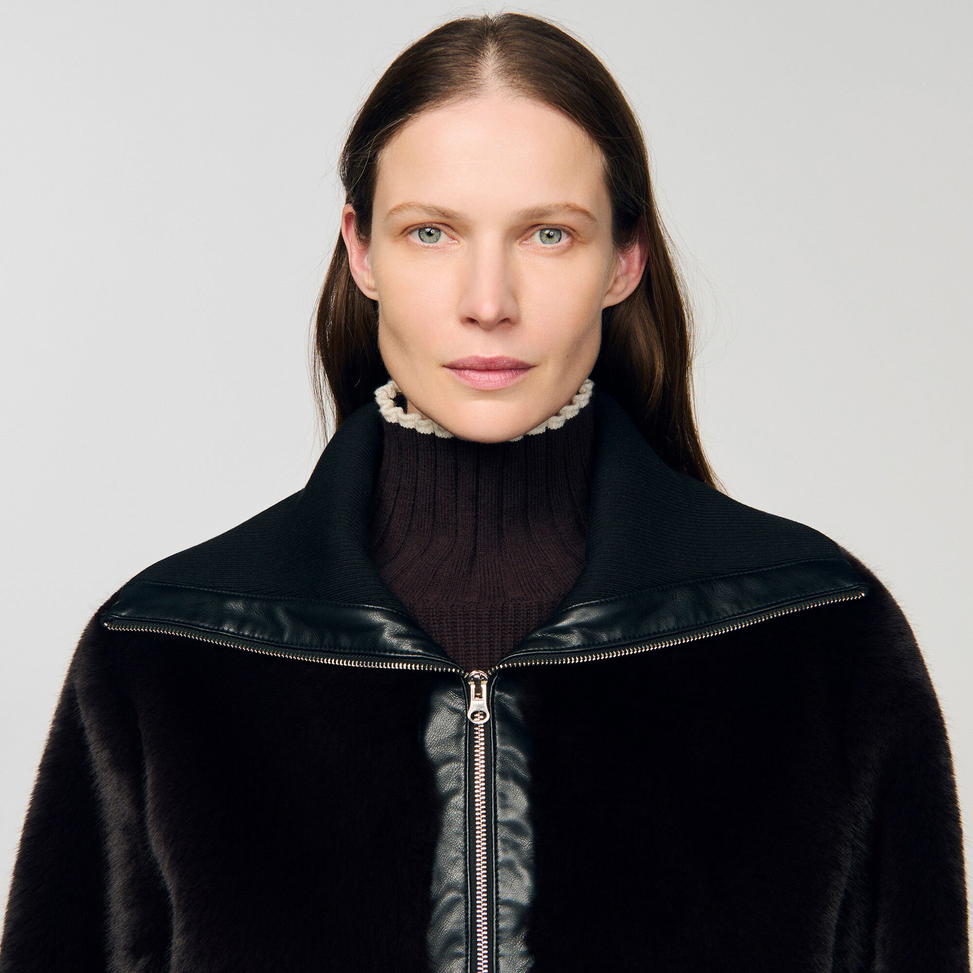 Short faux fur coat
