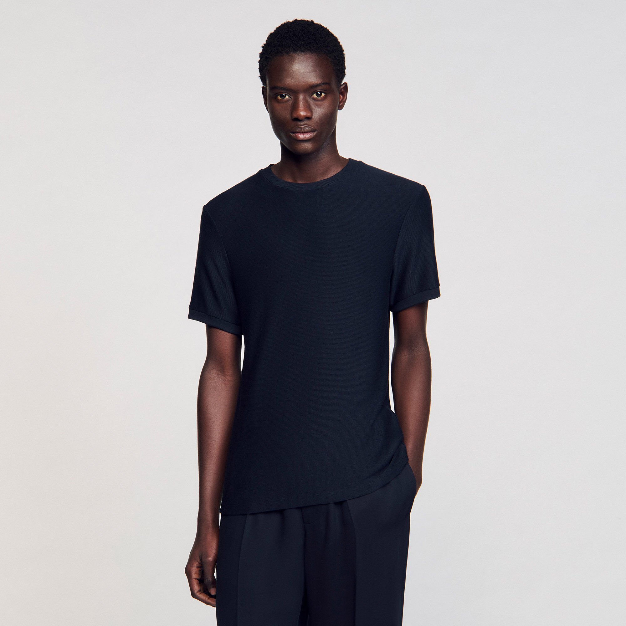 Mock neck T-shirt