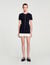 Mini knit dress with ruffle