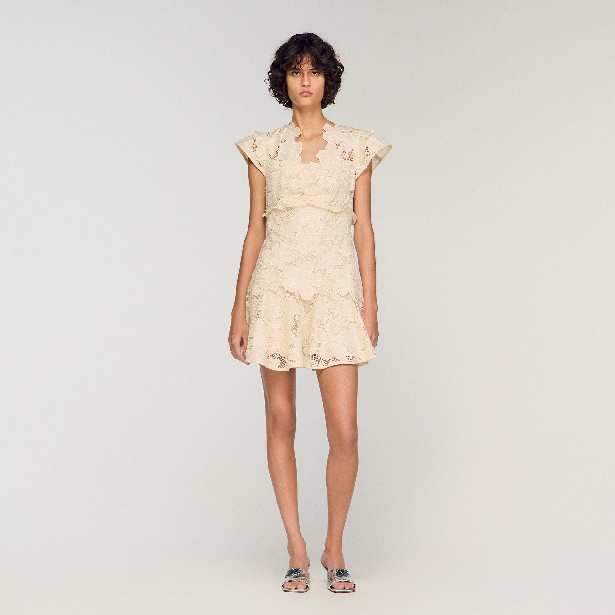 Mini guipure dress