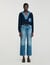 Sweater with denim details