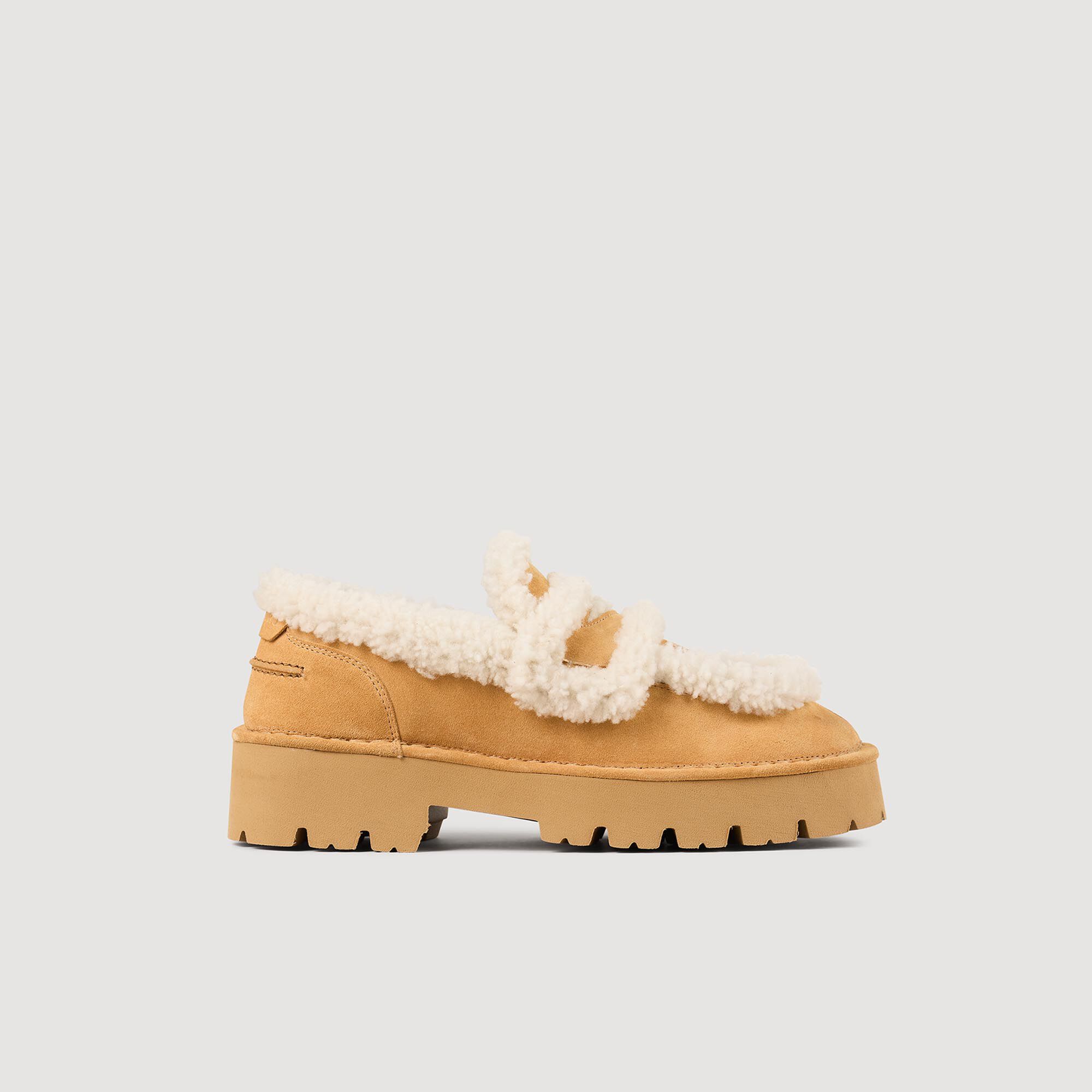 Shearling loafers sales
