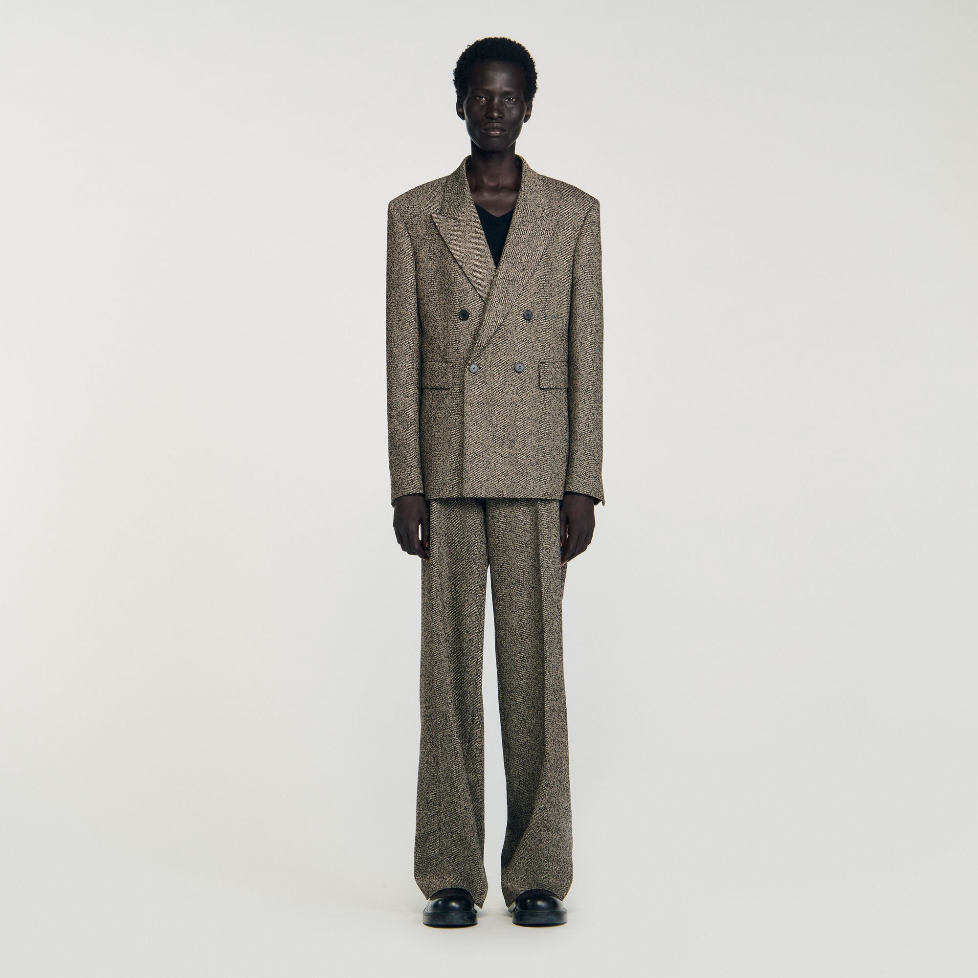 Double-breasted suit jacket