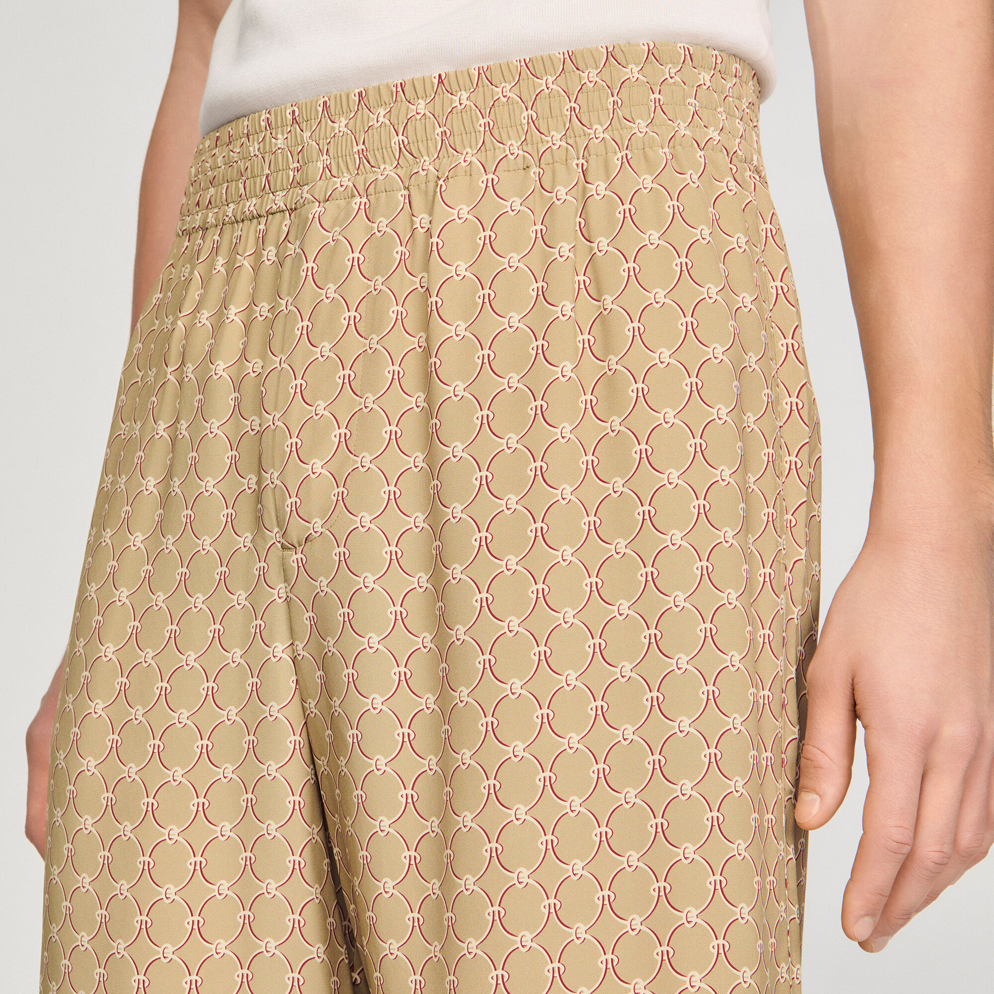 Link print flowy shorts