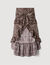 Bandana print hi-low skirt