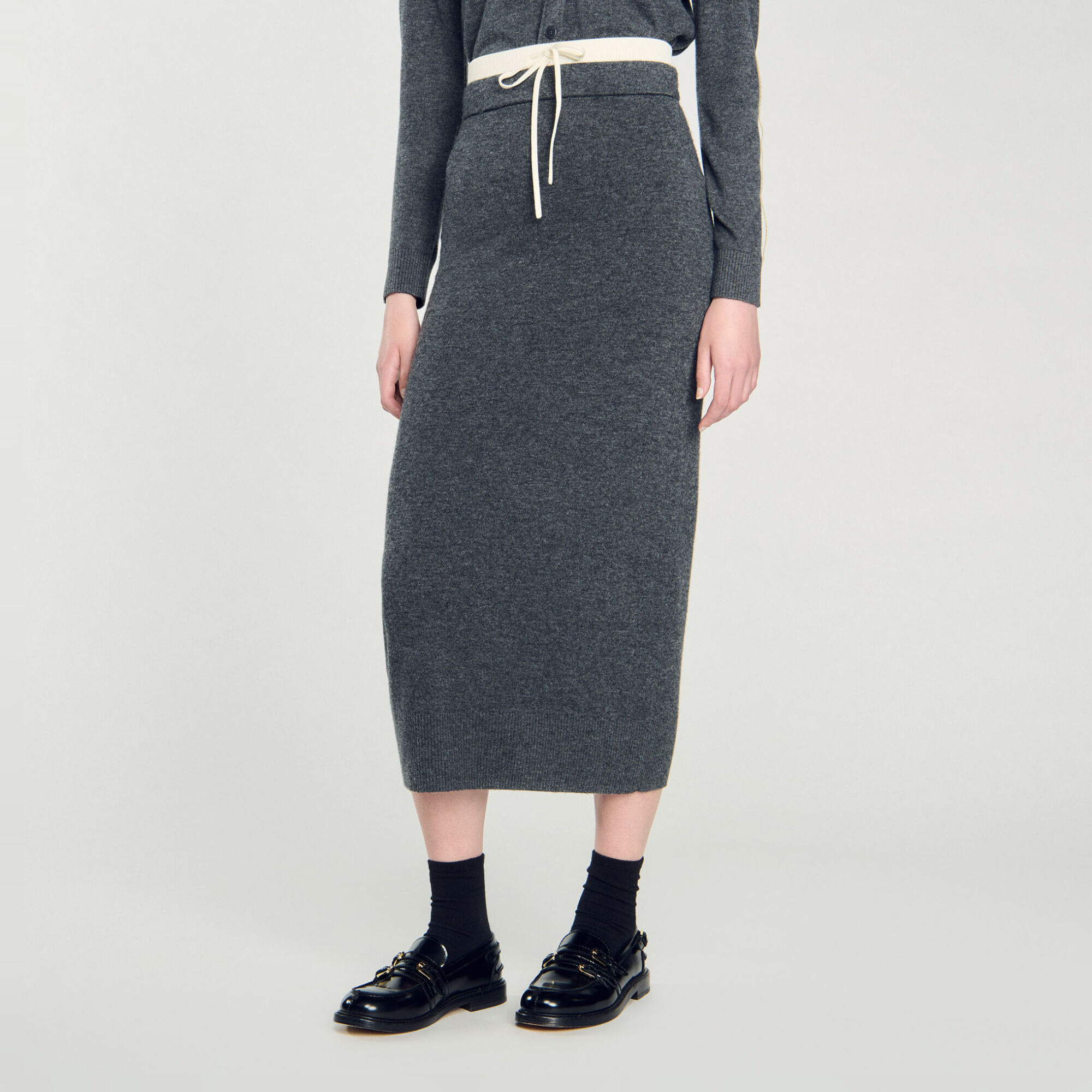 Maxi double waistband skirt