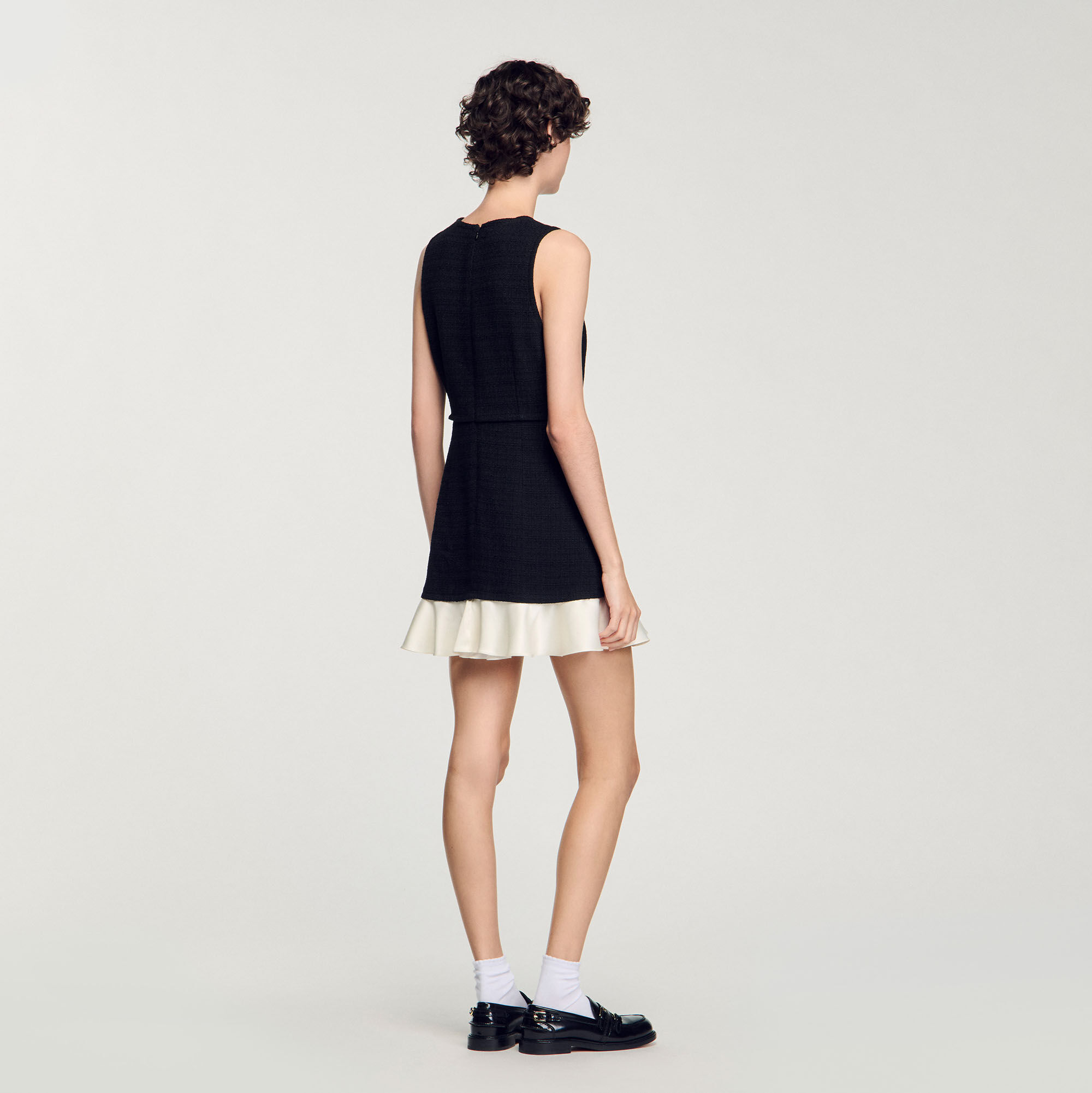 Short tweed dress brown For Women | Sandro Paris