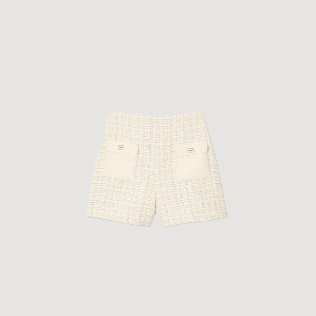 Decorative tweed shorts