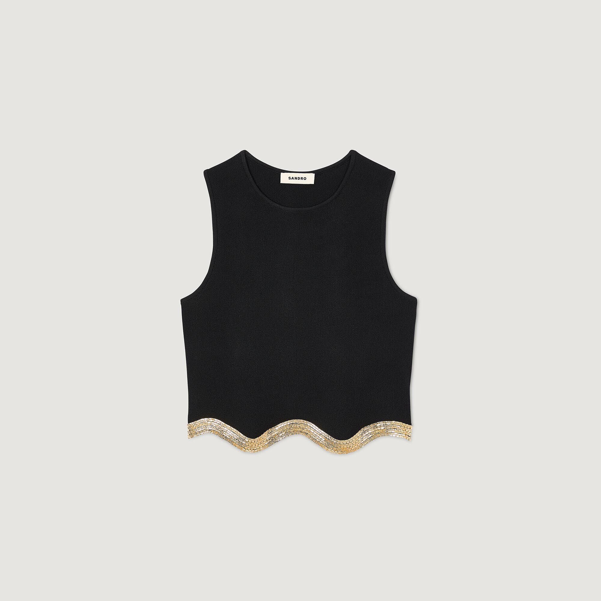 Cropped top with chain detail