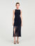 Fringed knit maxi dress