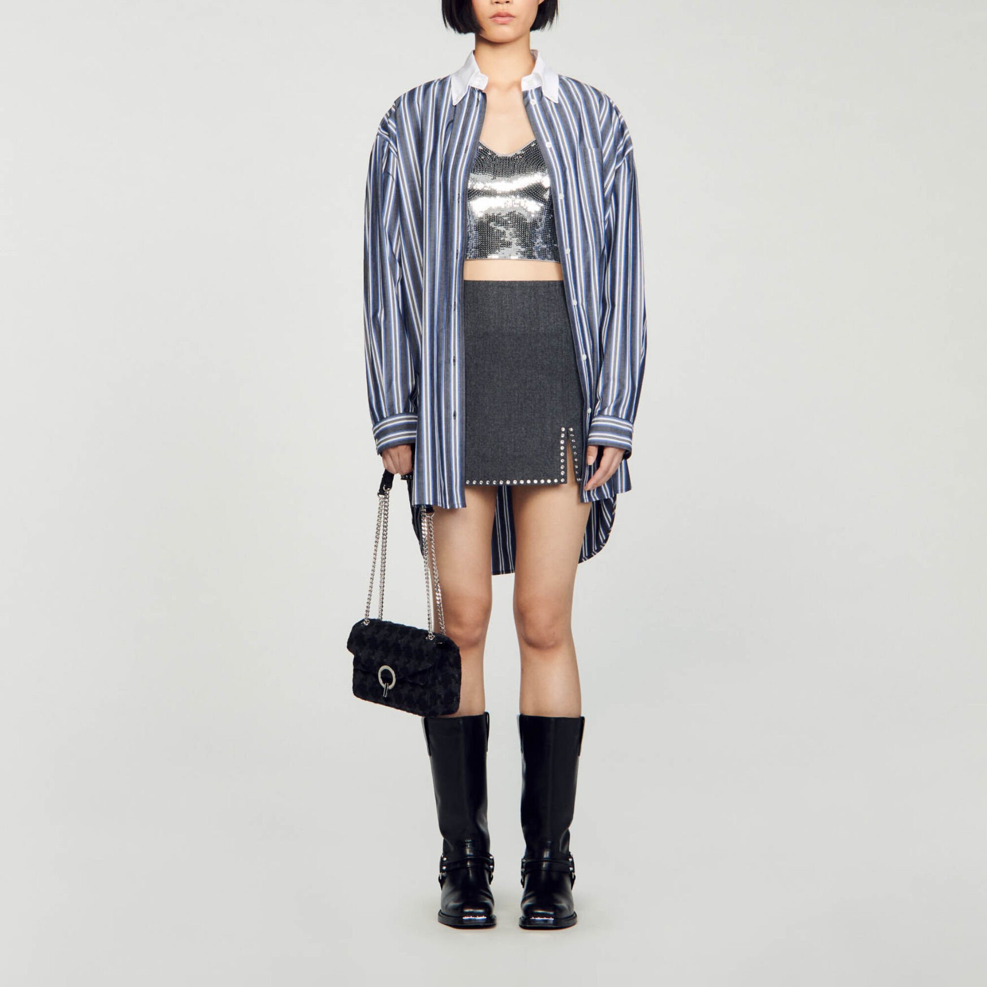 Oversized striped shirt