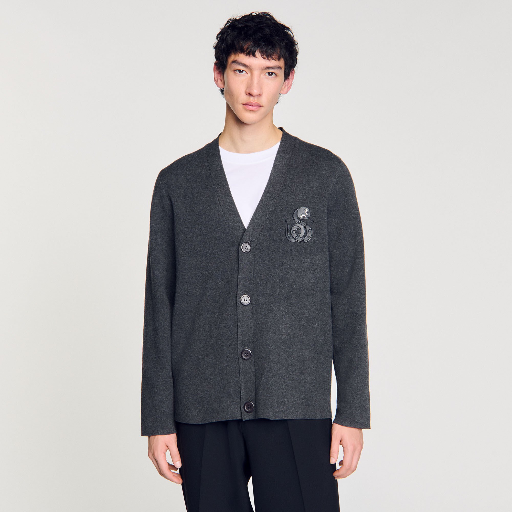 Cardigan with snake detail