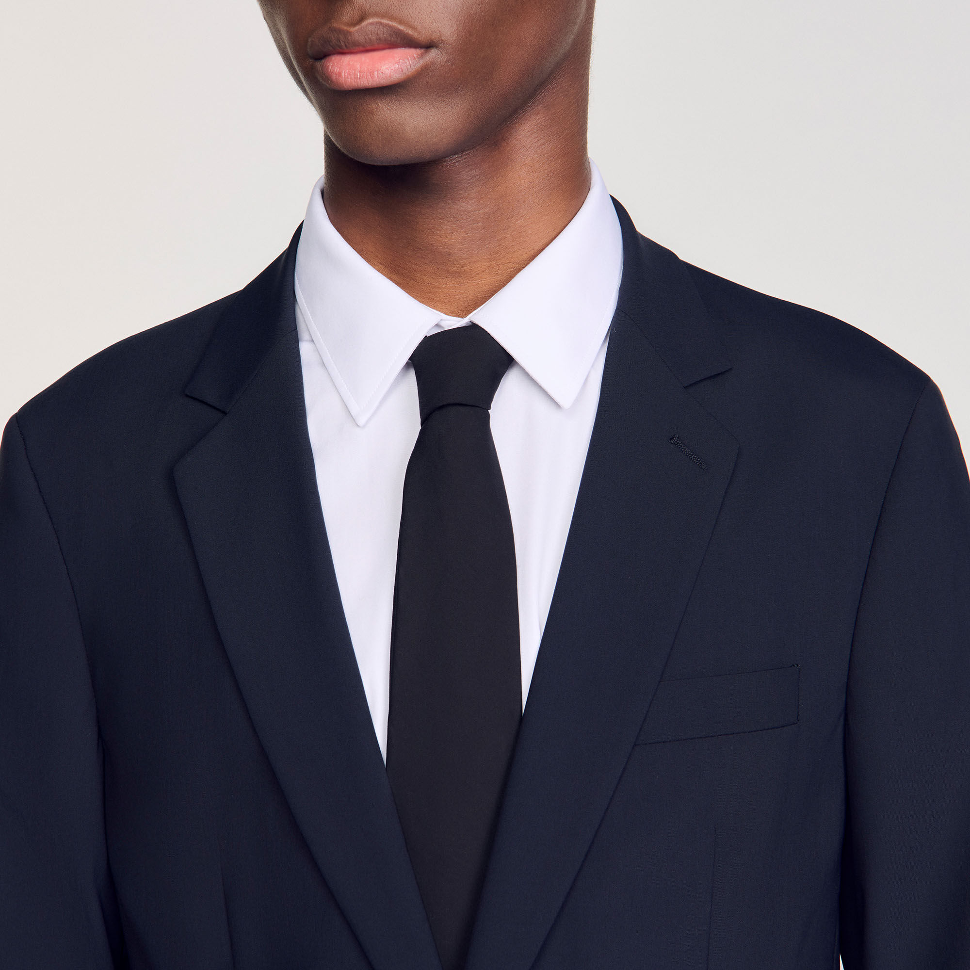 Wool suit jacket blue for Men | Sandro Paris