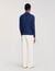 Rib knit polo shirt