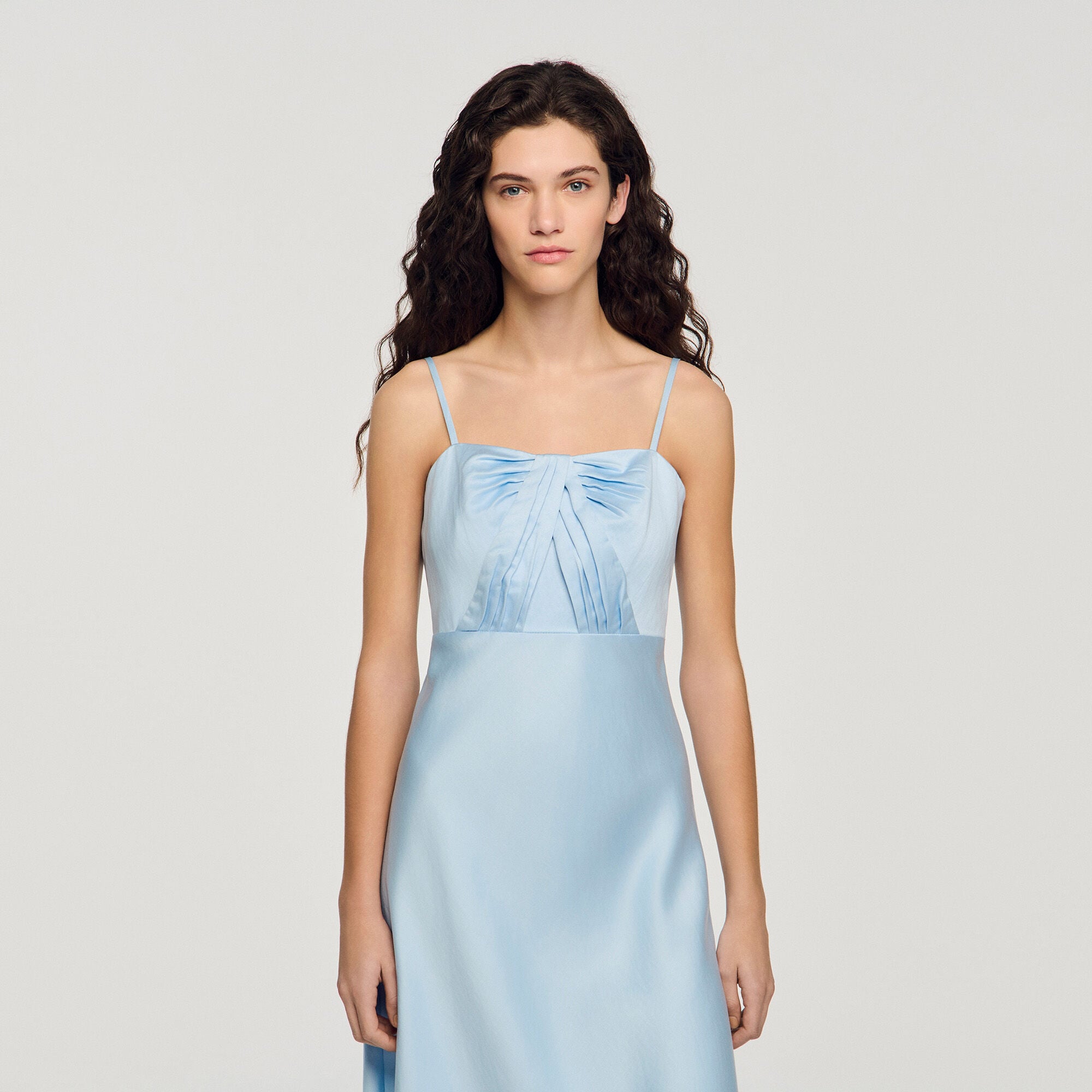 Satin-effect maxi dress
