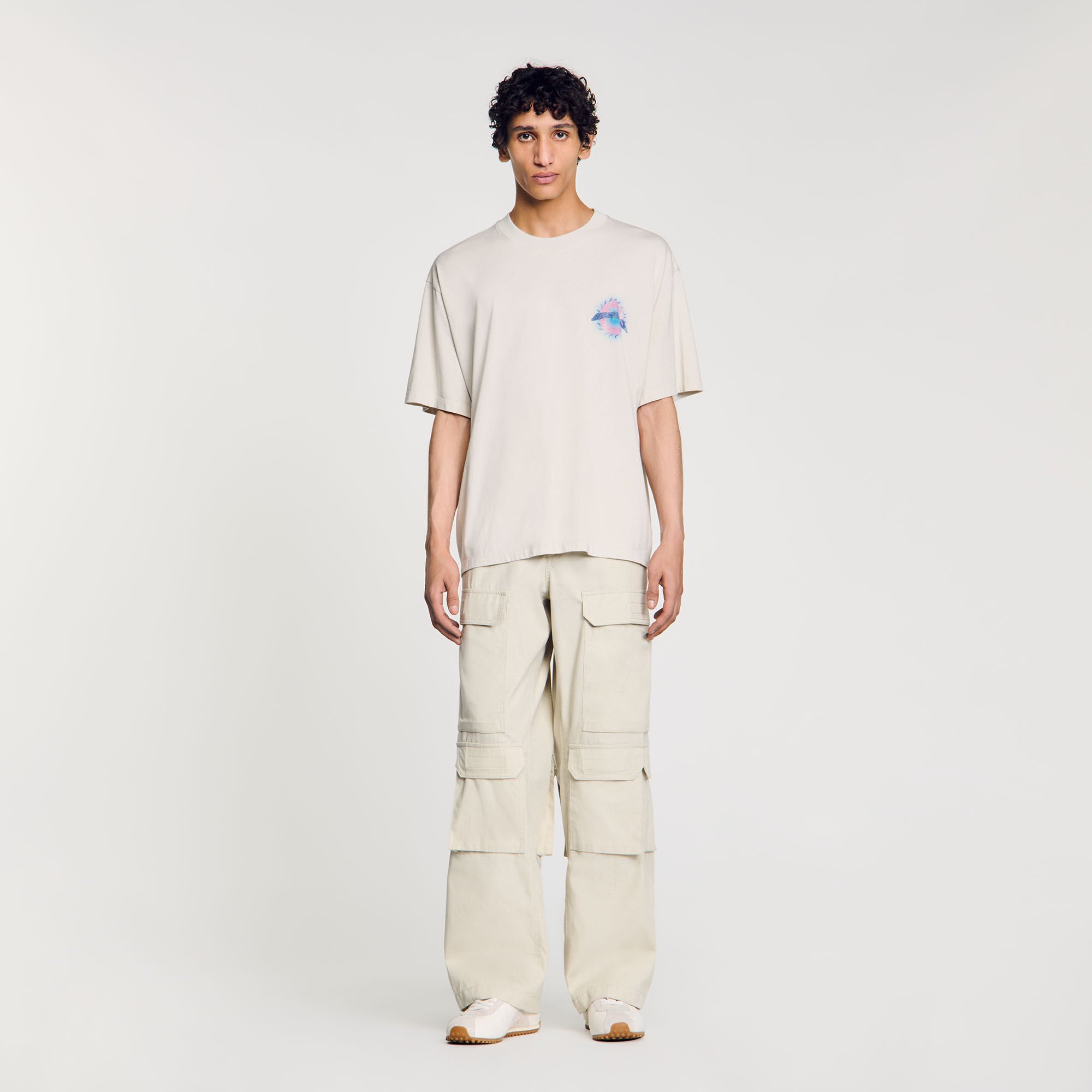 Sun motif T-shirt