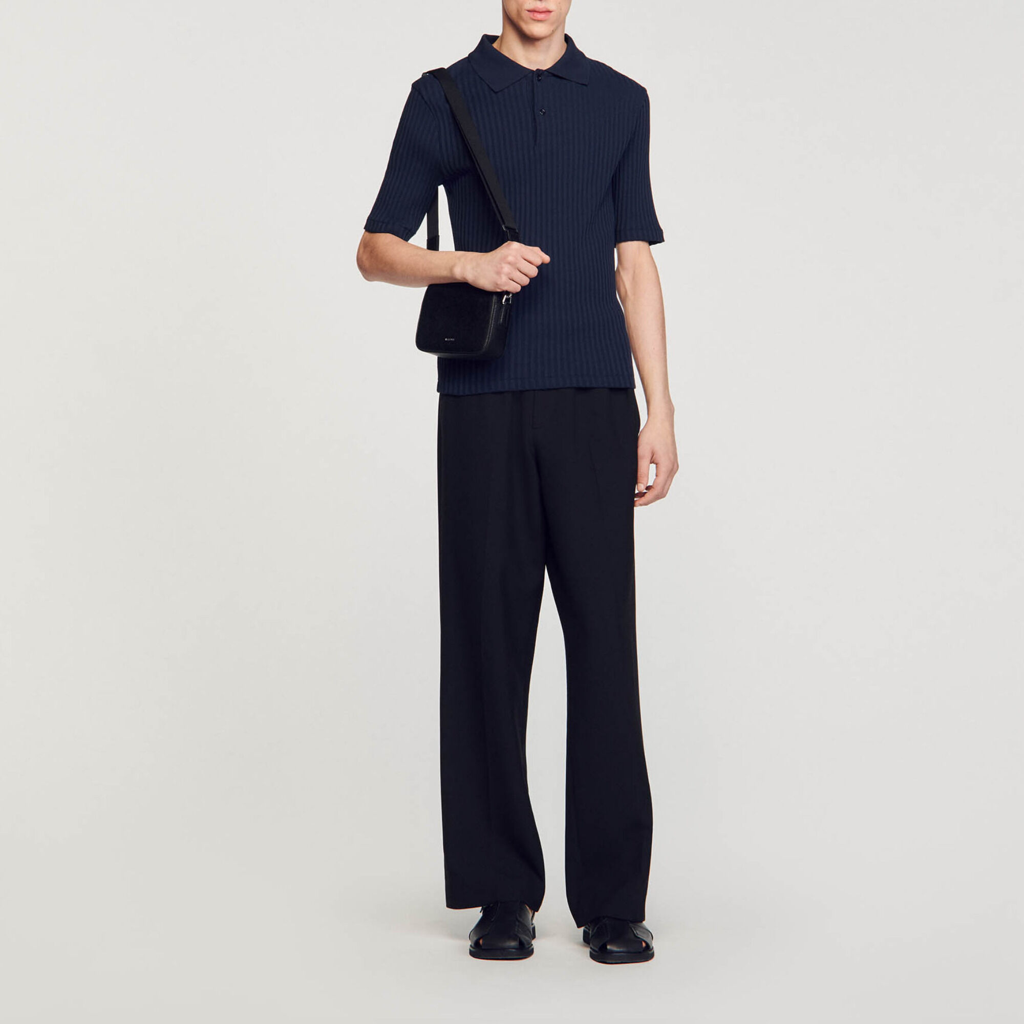Cotton polo shirt blue for Men Sandro Paris
