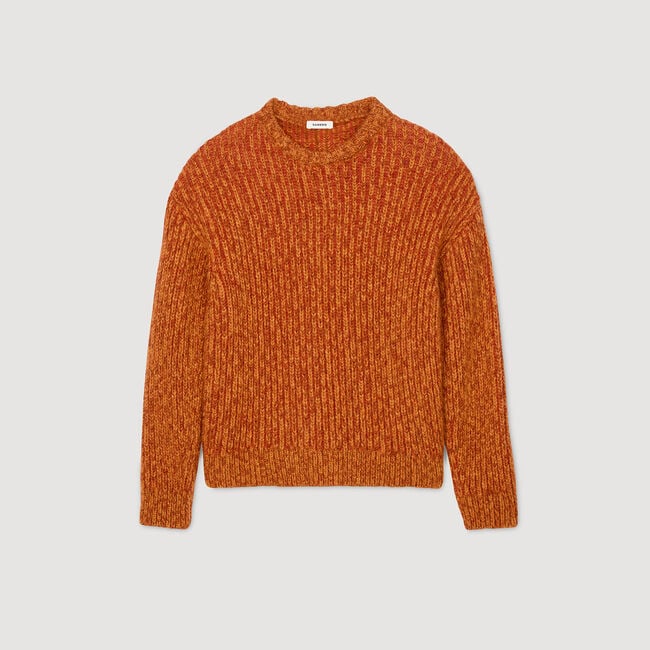 Round neck long-sleeve sweater