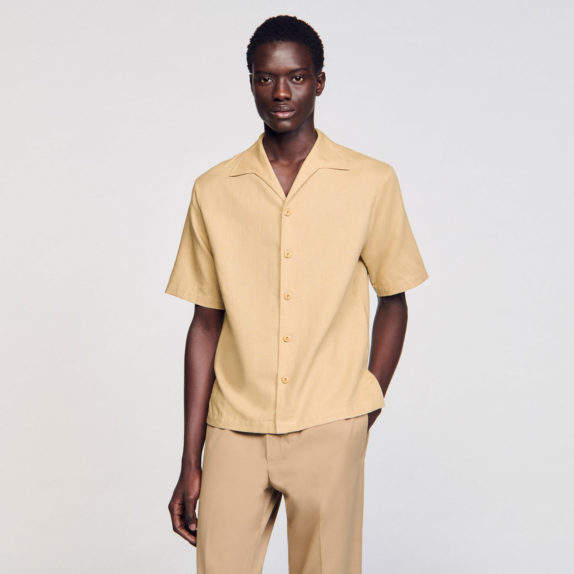 Cotton and linen shirt