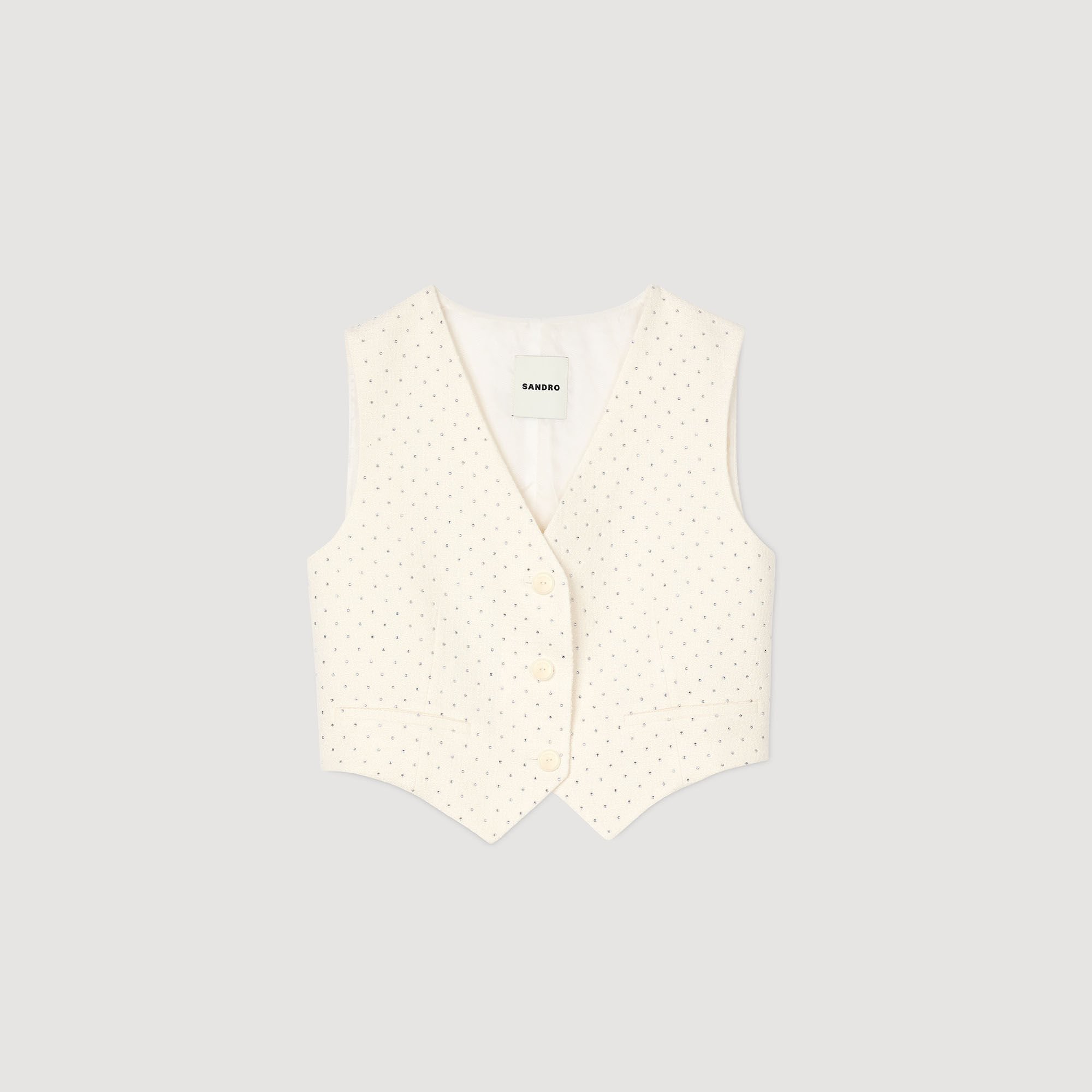 Rhinestone tweed jacket
