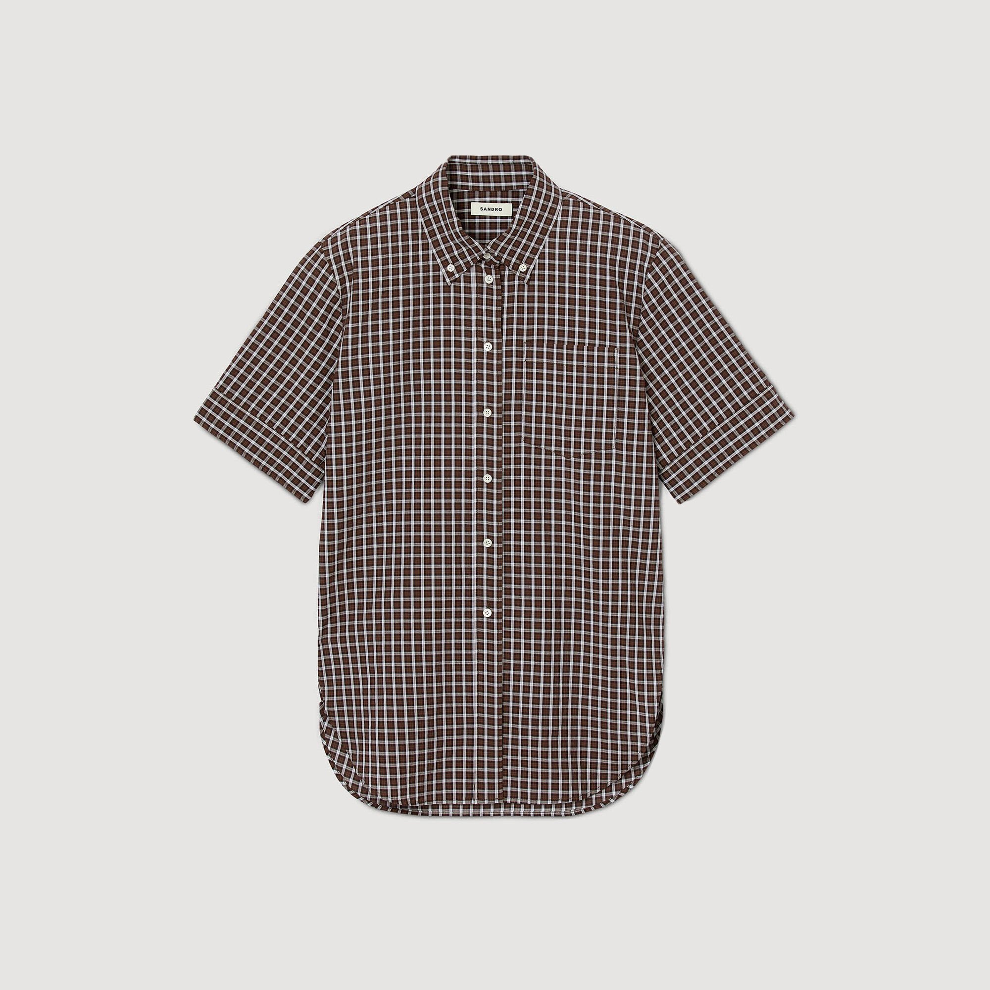 Oversized checkered shirt